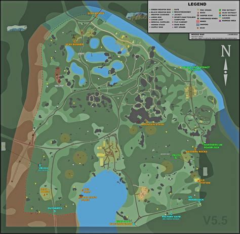 tarkov woods map 2024